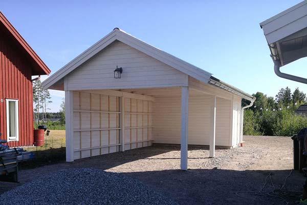 Garage som byggs av M&FS bygg och service