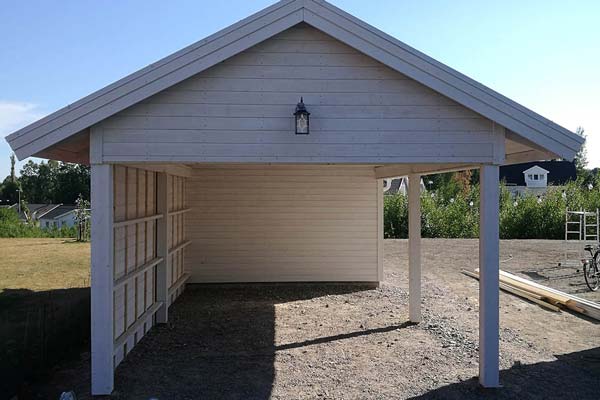 Garage som byggs av M&FS bygg och service